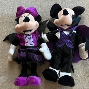 Purple and Black Mouse Plush Set